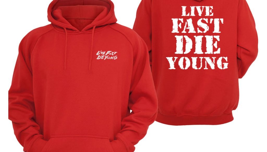 Live Fast Die Young Red Hoodie