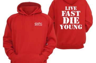 Live Fast Die Young Red Hoodie