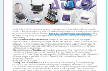 Analytical Lab equipment supplier